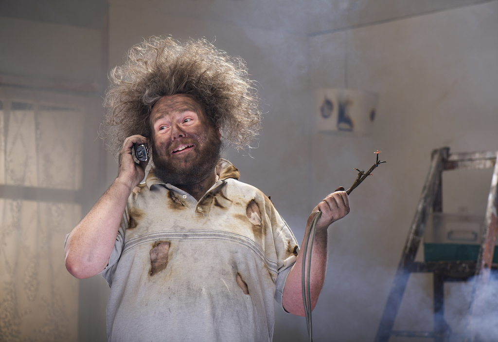 Man decides to DIY electrical work and calls for backup. Electrician.