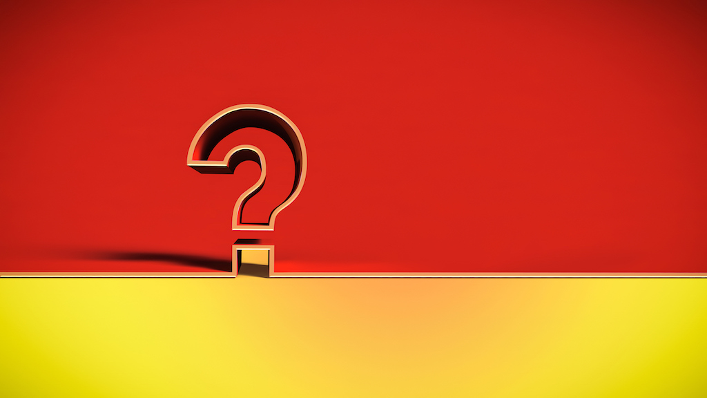 Outline of question mark with red and yellow background. | Industrial Electrician Services