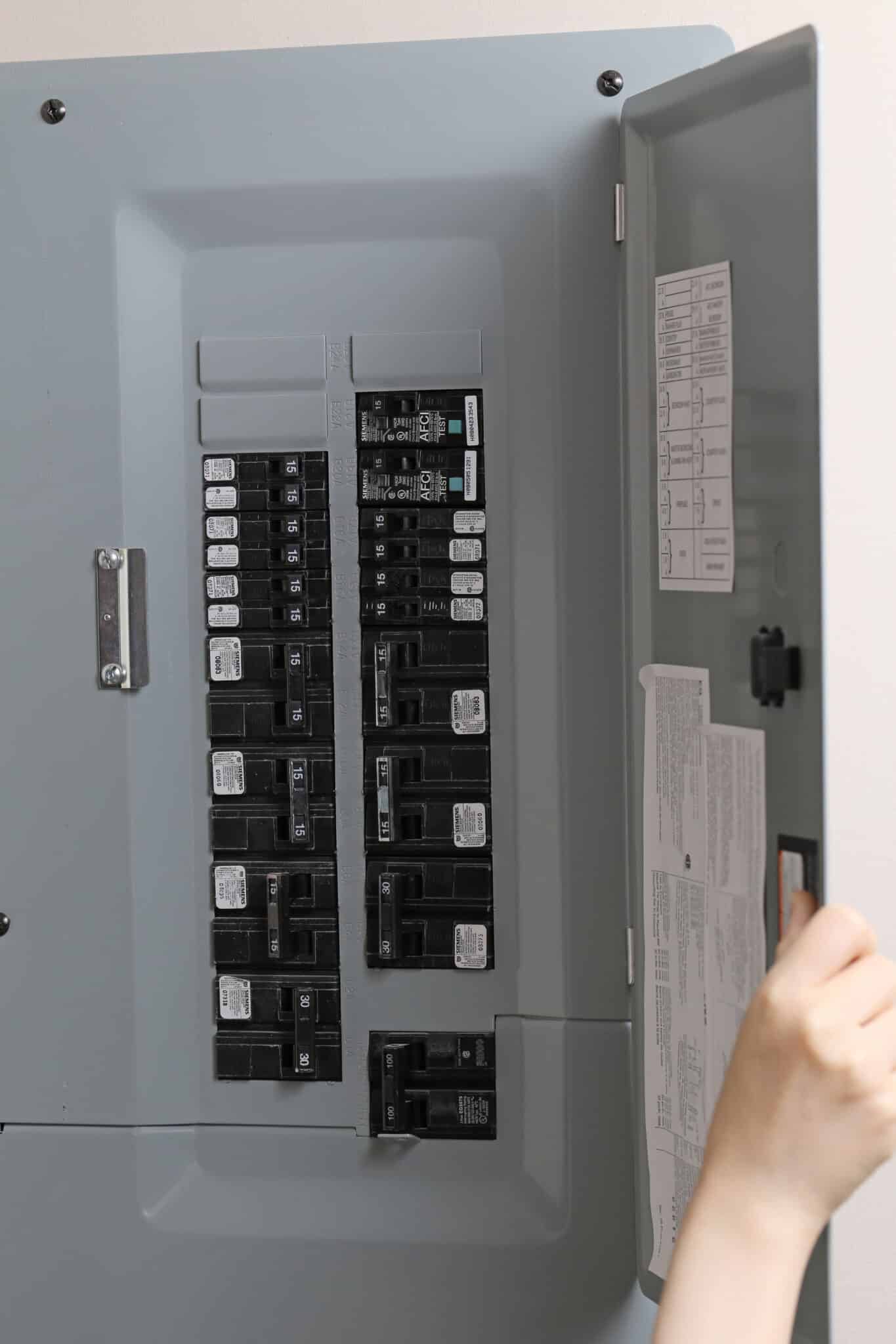 Breaker panel mapping.